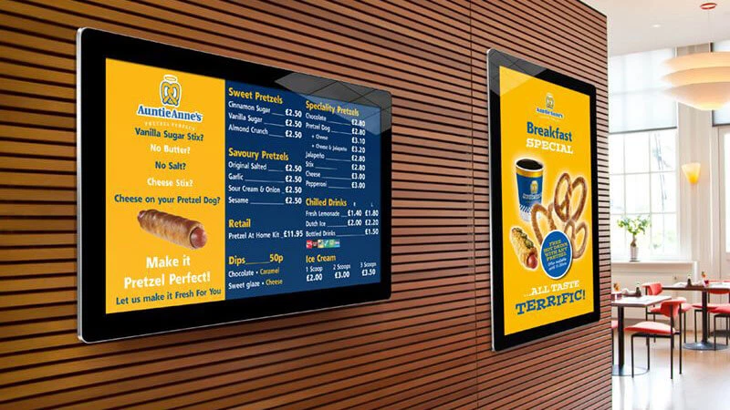 Digital Signage Kiosk display for Restaurant