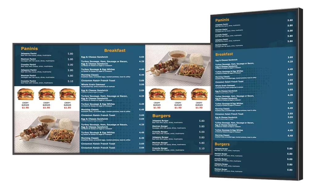 Digital Signage Kiosk display for Restaurant Sector